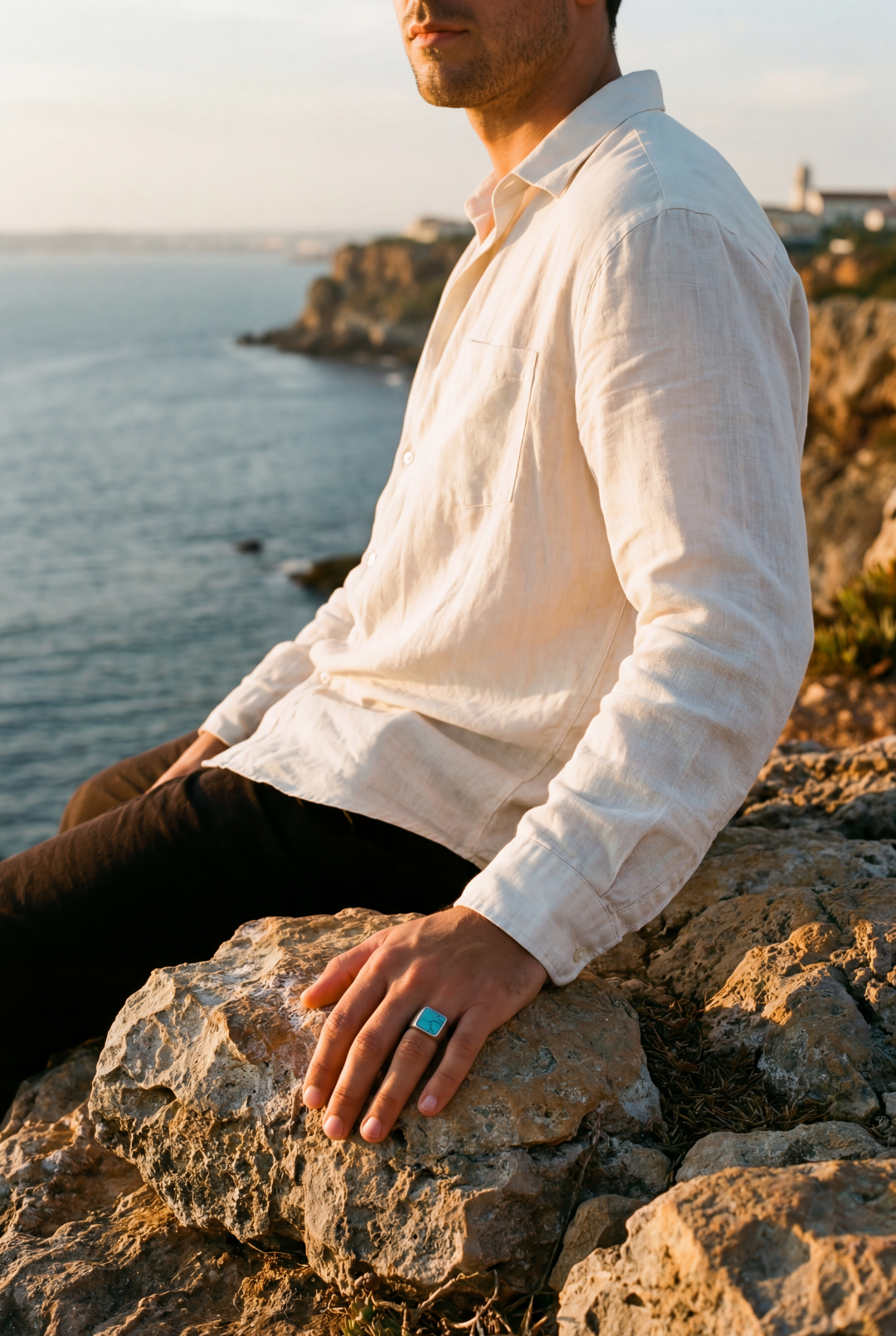 Calanque Stone Ring | Turquoise