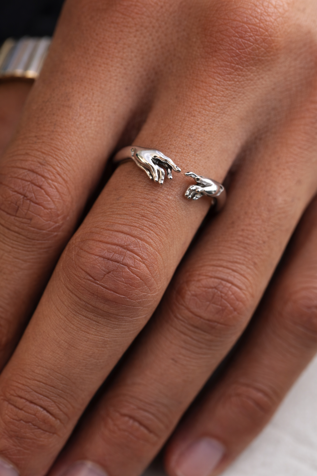 Creation Of Adam Ring | Silver