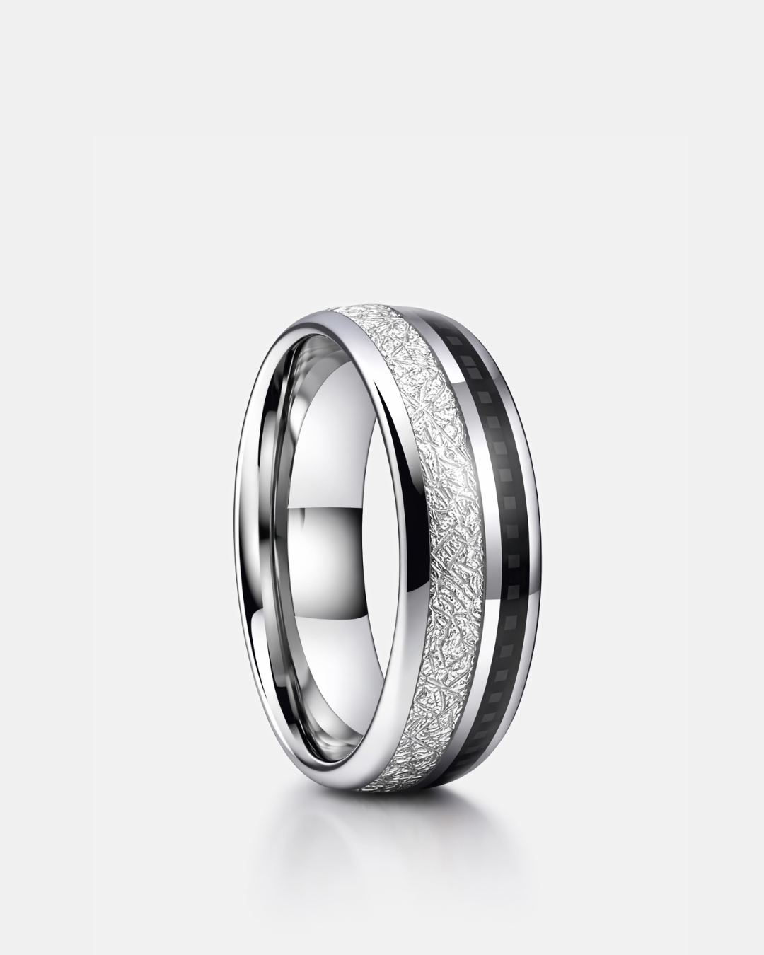 Duo Marée Carbon Ring | Black Carbon Inlay
