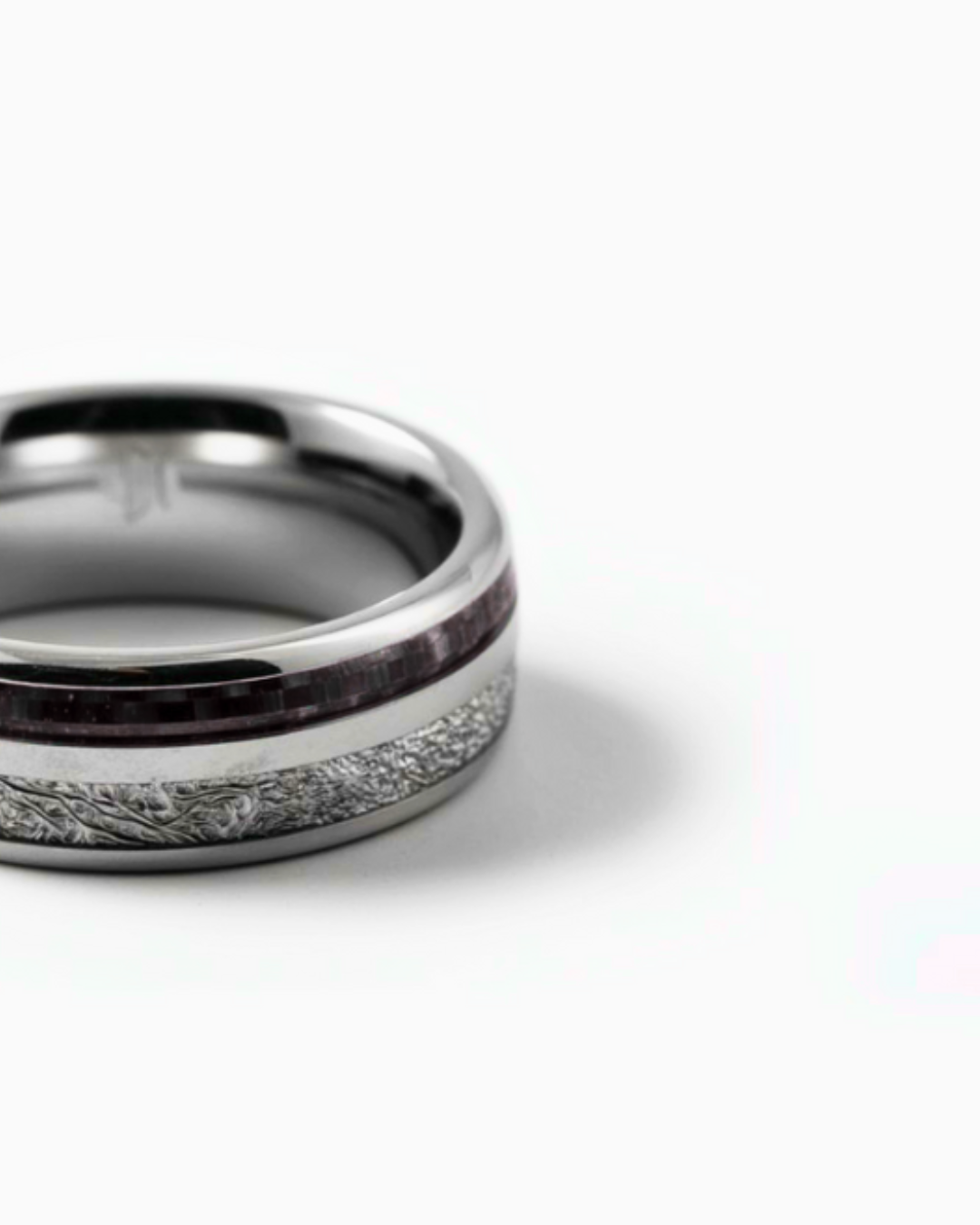 Duo Marée Carbon Ring | Black Carbon Inlay