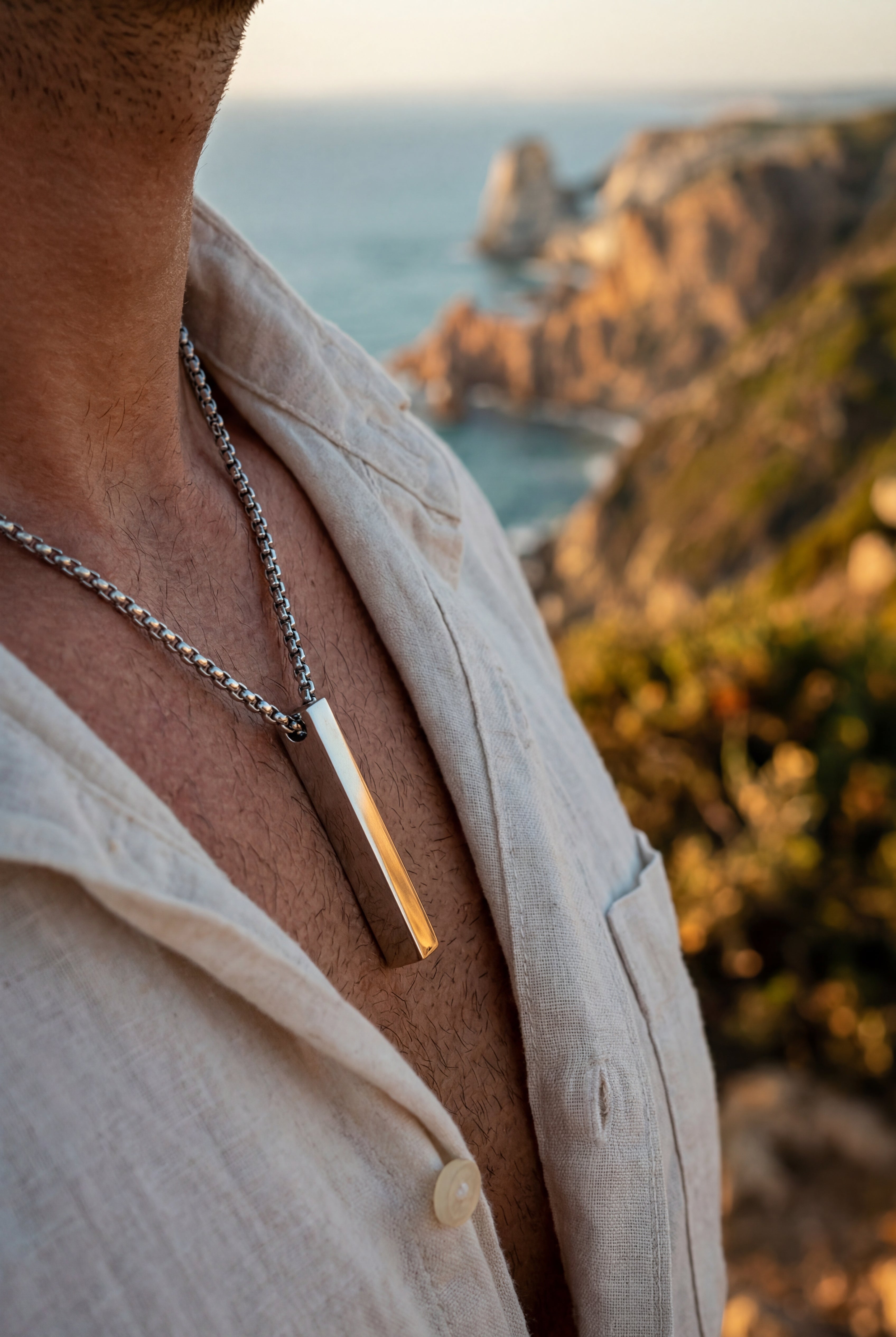Linea Pendant Necklace | Silver
