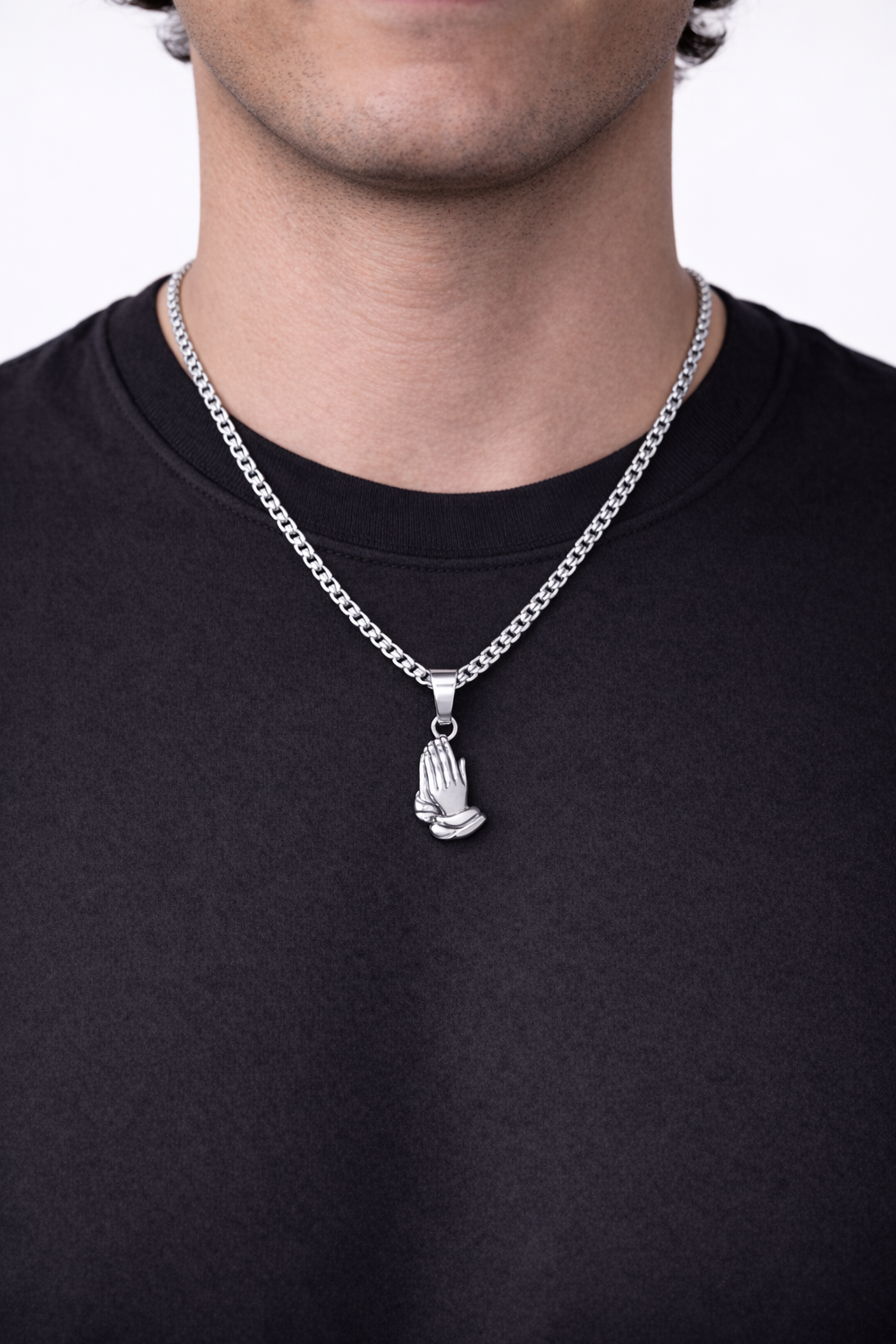 Praying Hands Necklace | Stainless steel