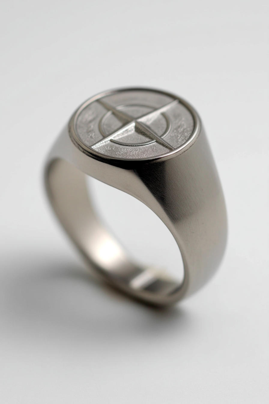 Compass Ring | Titanium Steel