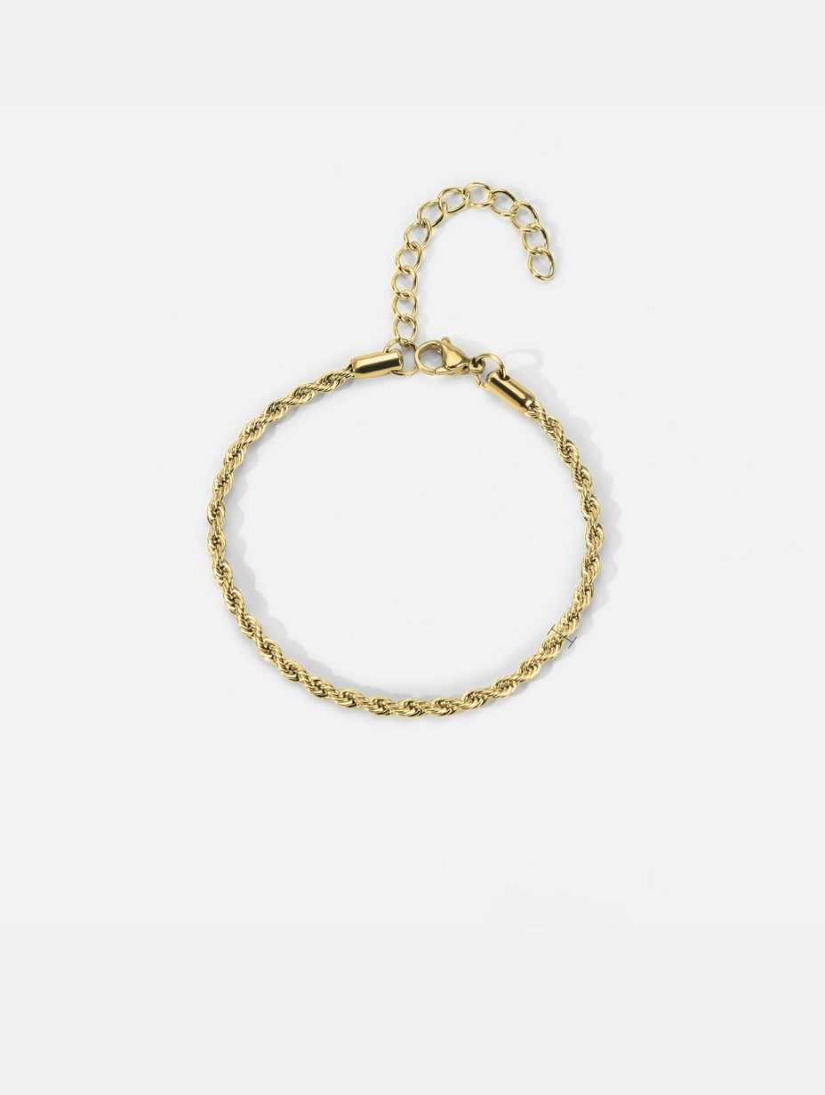 Tressé Acier Bracelet | 14K Gold