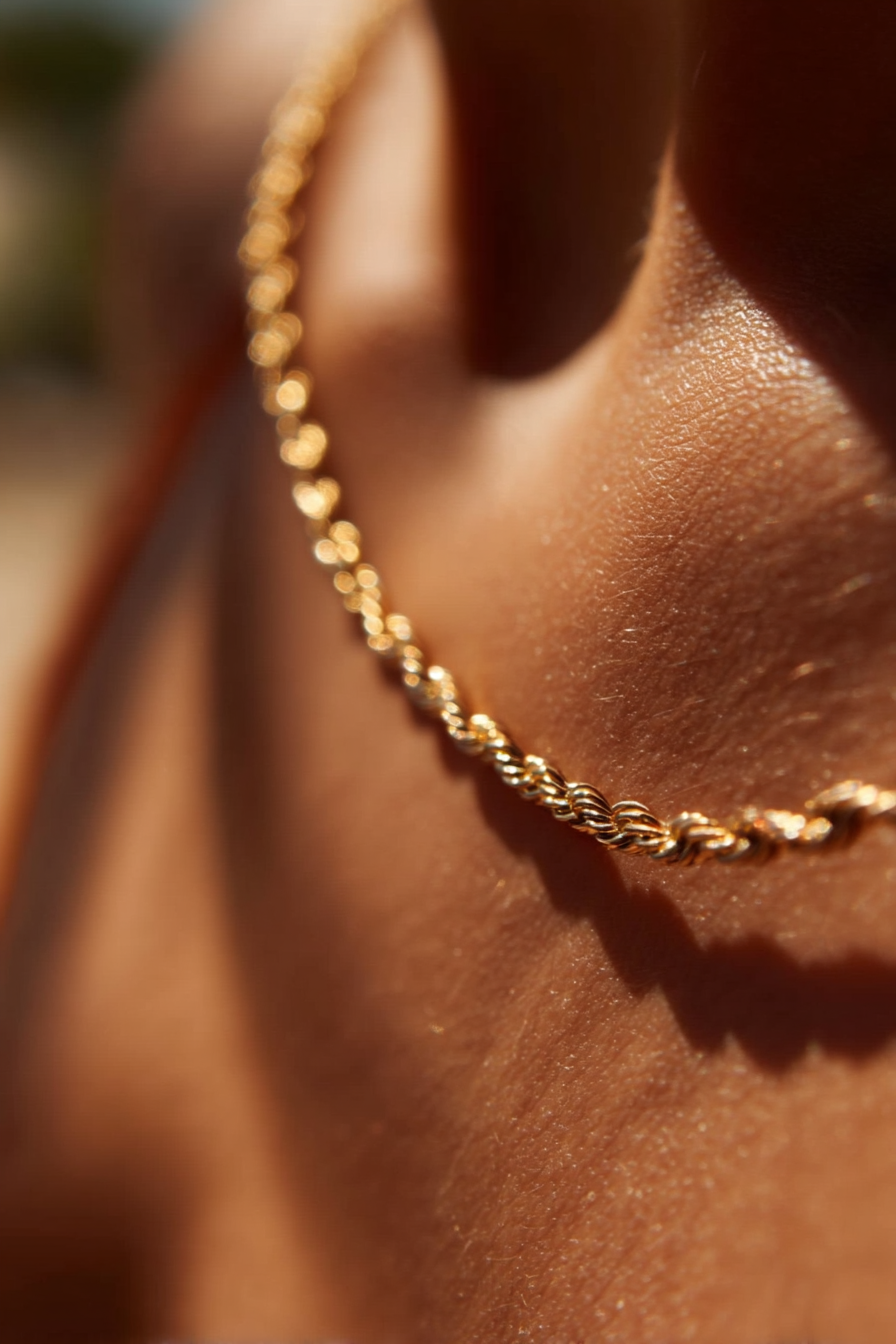 Tressé Acier Necklace | 14K Gold