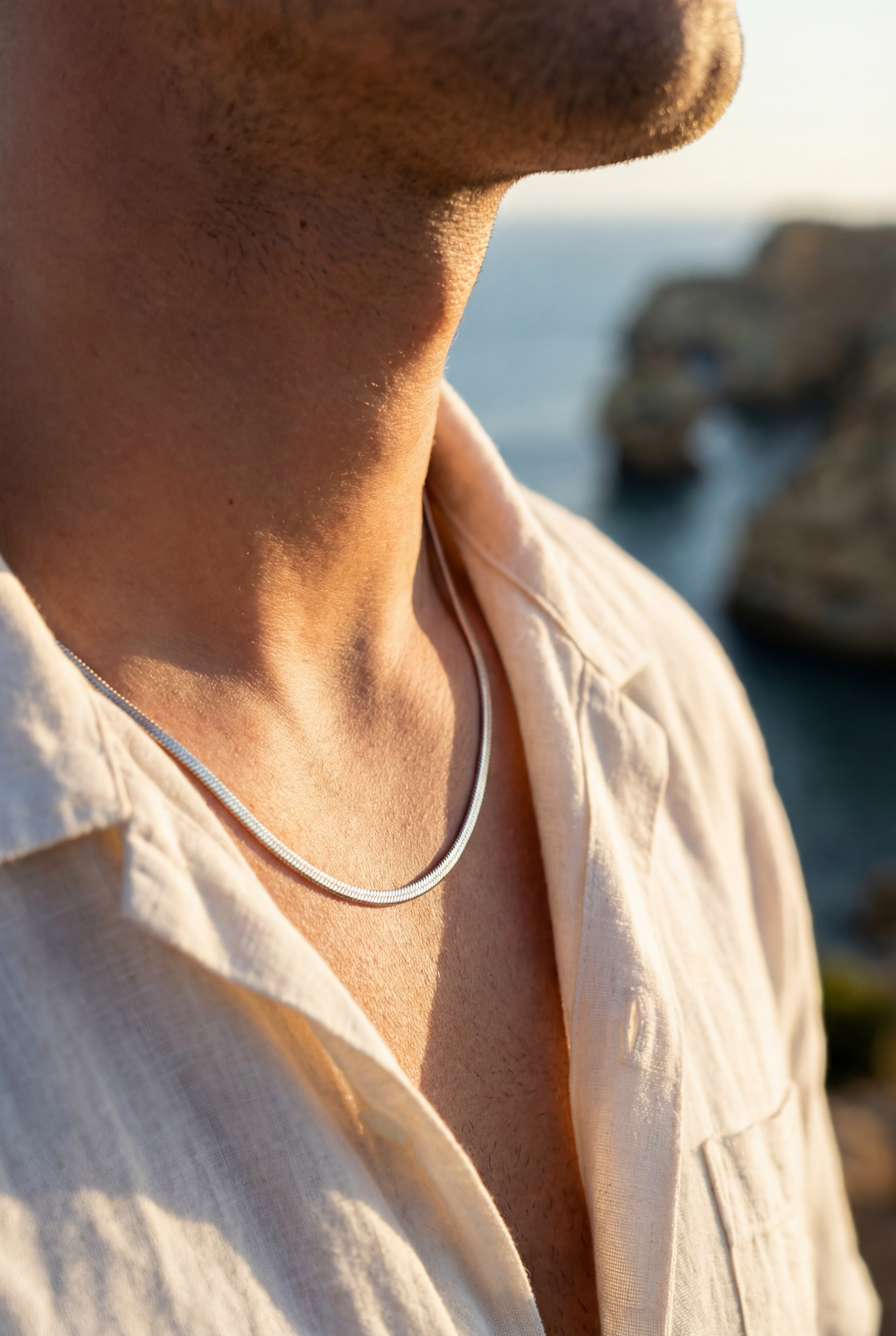 Vento Flat Necklace | Silver