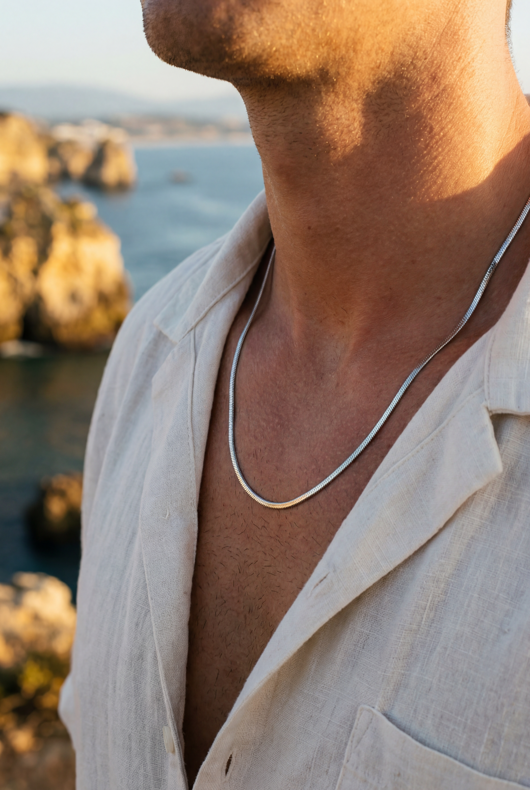 Vento Flat Necklace | Silver