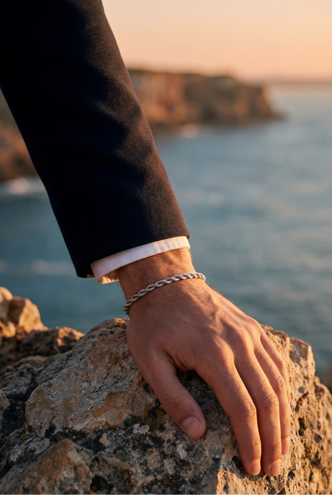 Tressé Acier Bracelet | Platinum Ion-Plated Stainless Steel