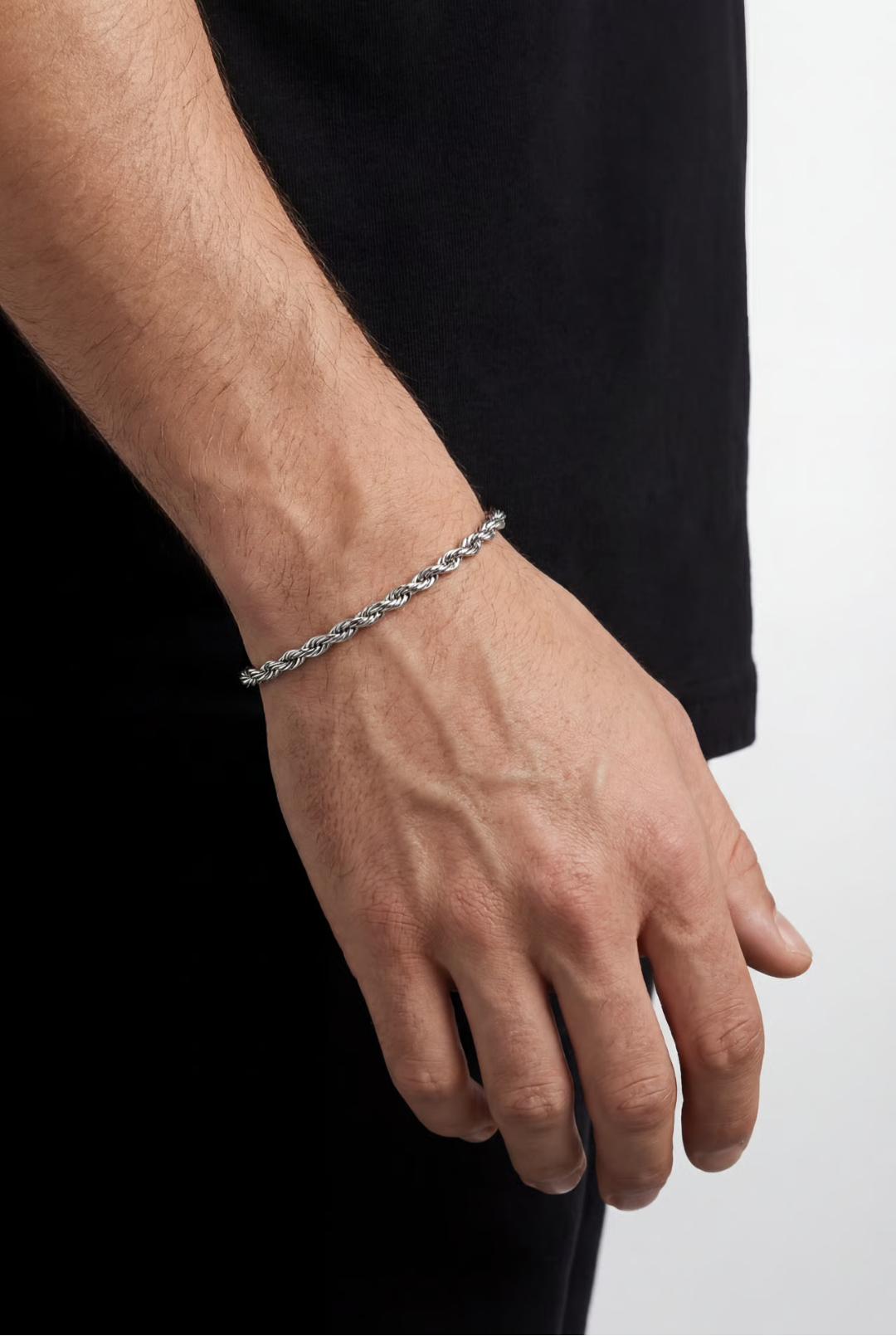 Tressé Acier Bracelet | Platinum Ion-Plated Stainless Steel