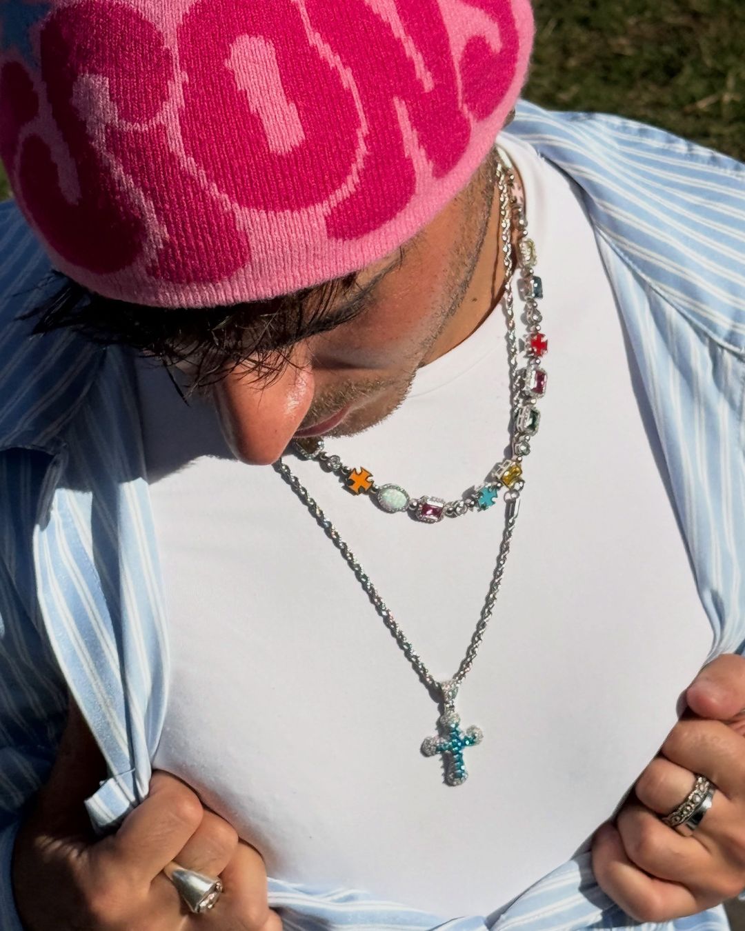 Gemstone Necklace I Silver