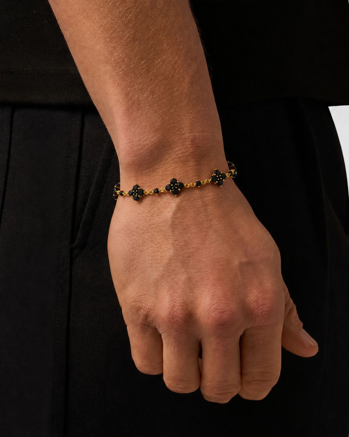Fortuna Bracelet | Black Stone Gold