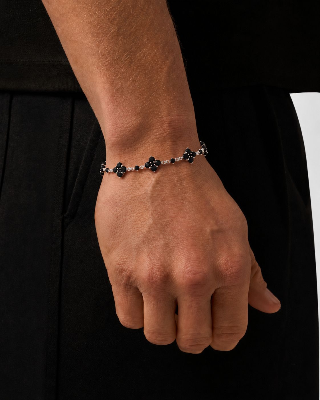 Fortuna Bracelet | Black Stone Silver