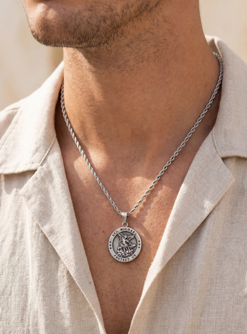 Saint Michael Protection Necklace | Stainless steel