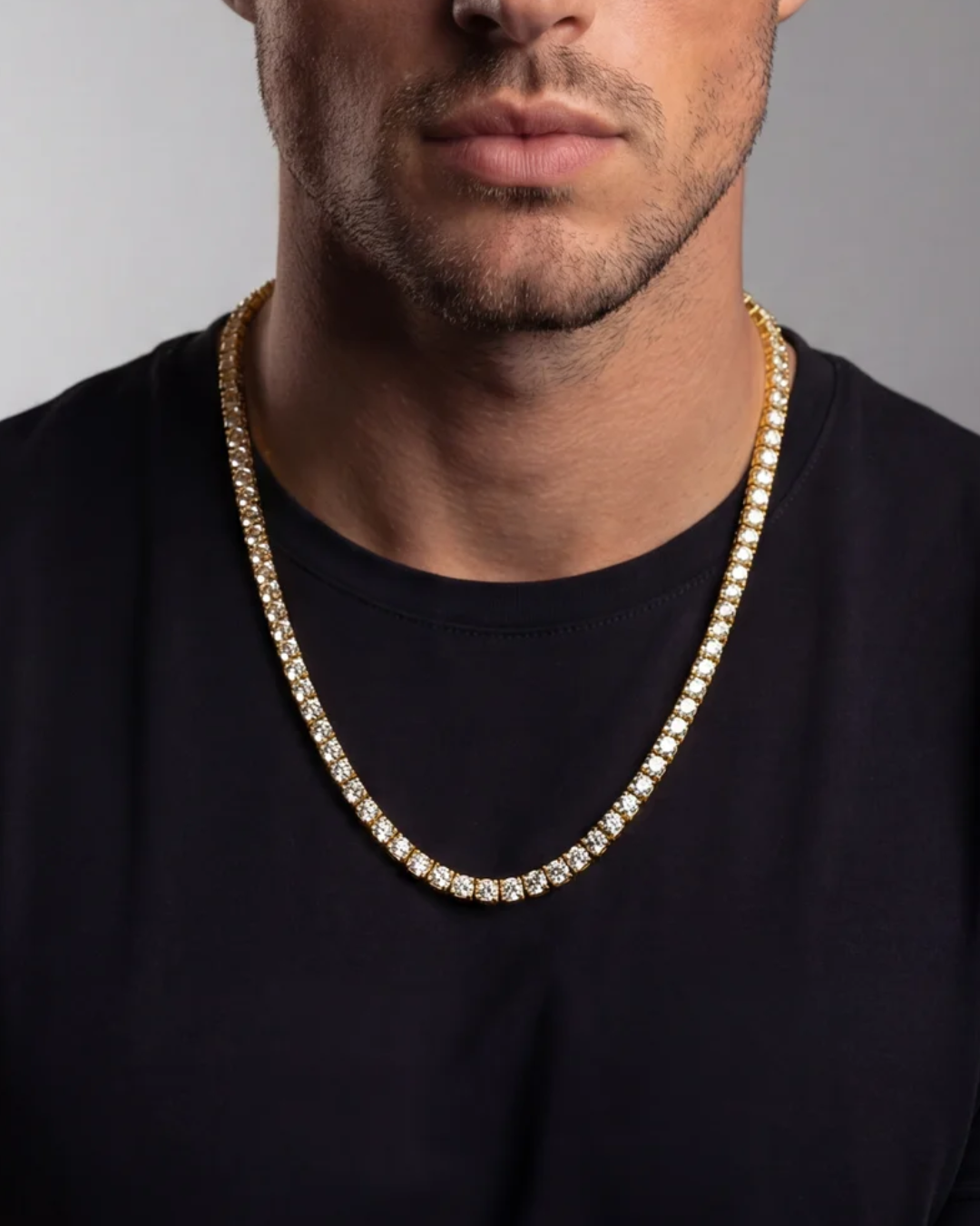 Tennis Necklace | Titanium Steel 18K Gold Plated