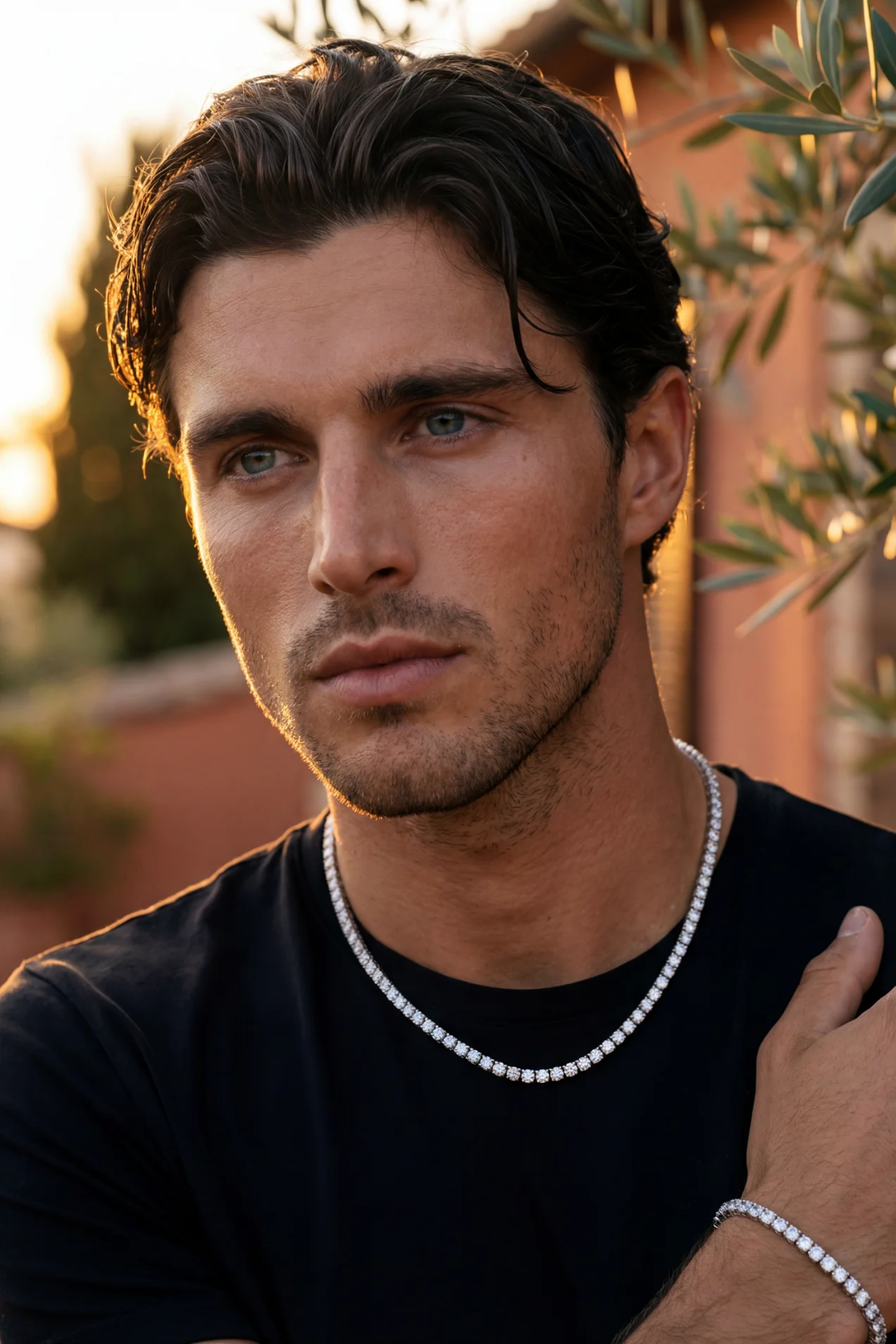 Tennis Necklace | Titanium Steel
