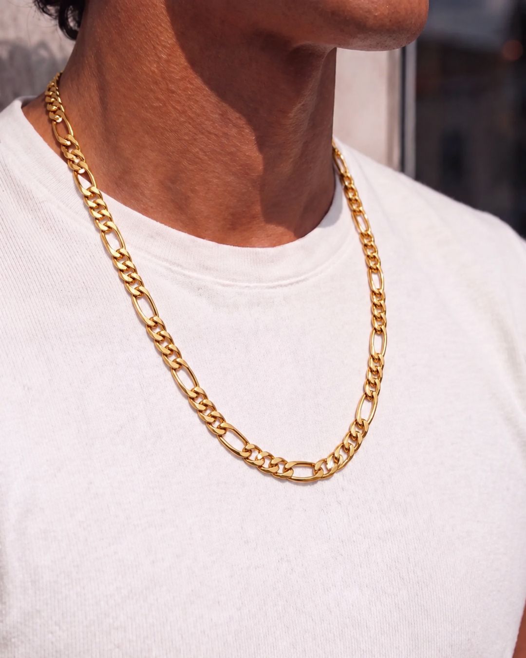 Figaro Chain 6mm | 18K Gold