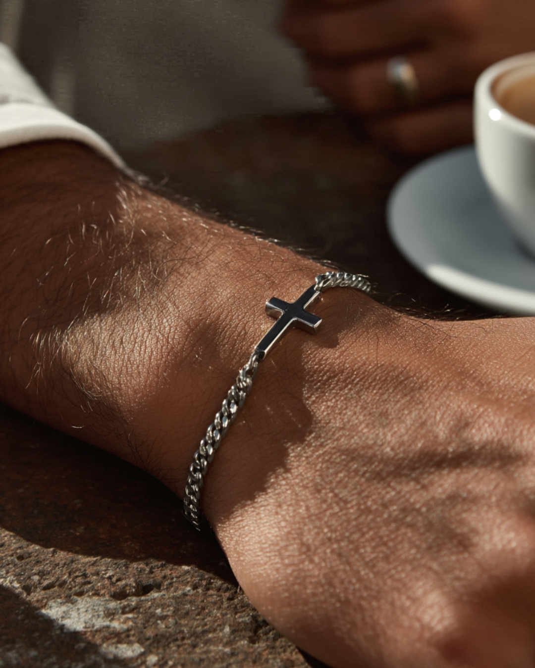 Eterna Cross Bracelet | Platinum