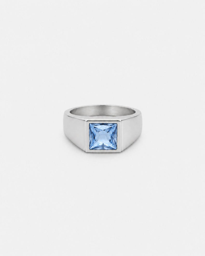 Aquamarine Ring | Titanium Steel