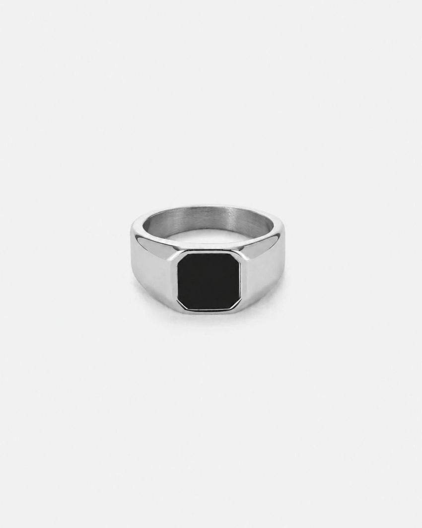 Black Onyx Signet Ring | Silver