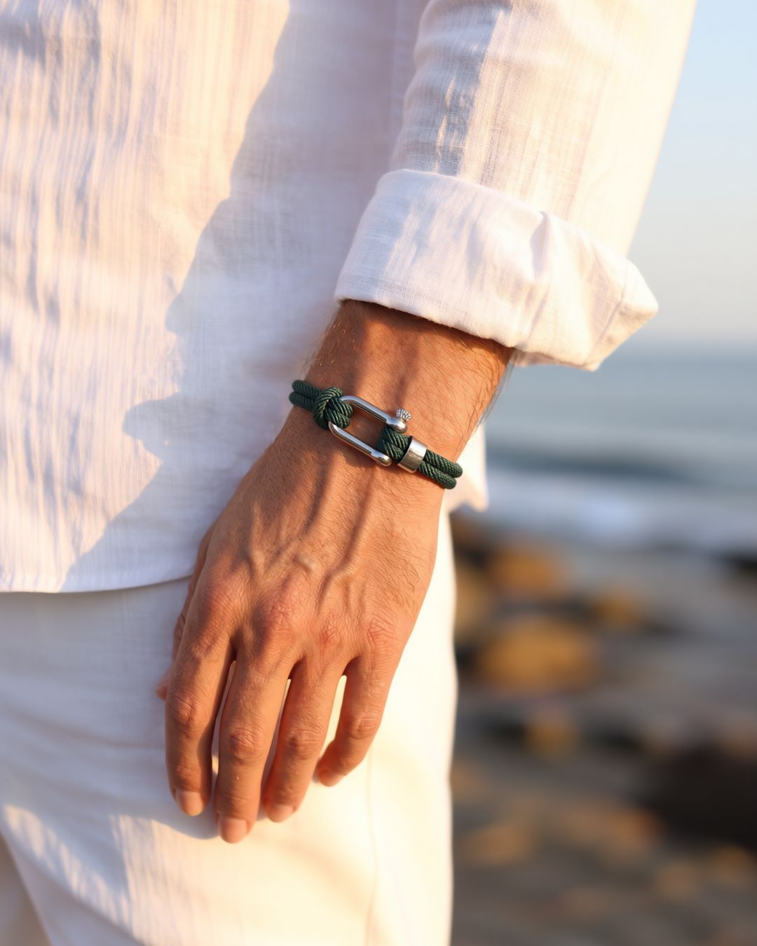 Cabo Rope Bracelet | Forest Green