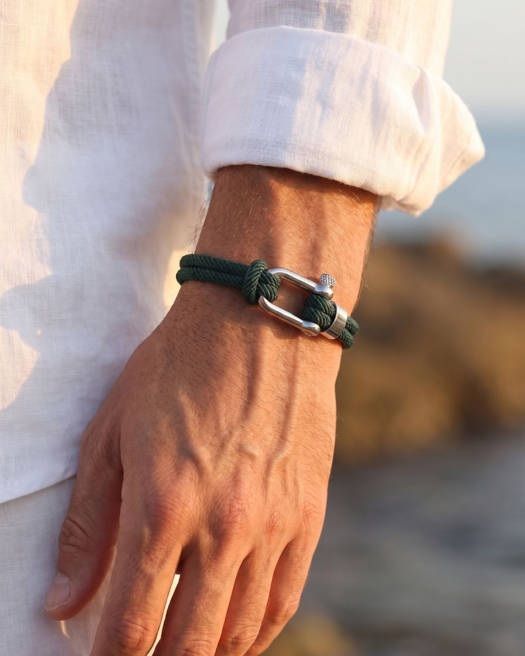 Cabo Rope Bracelet | Forest Green