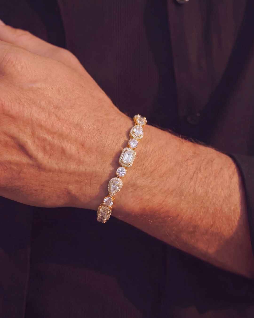 Celeste Zirconia Tennis Bracelet | Gold