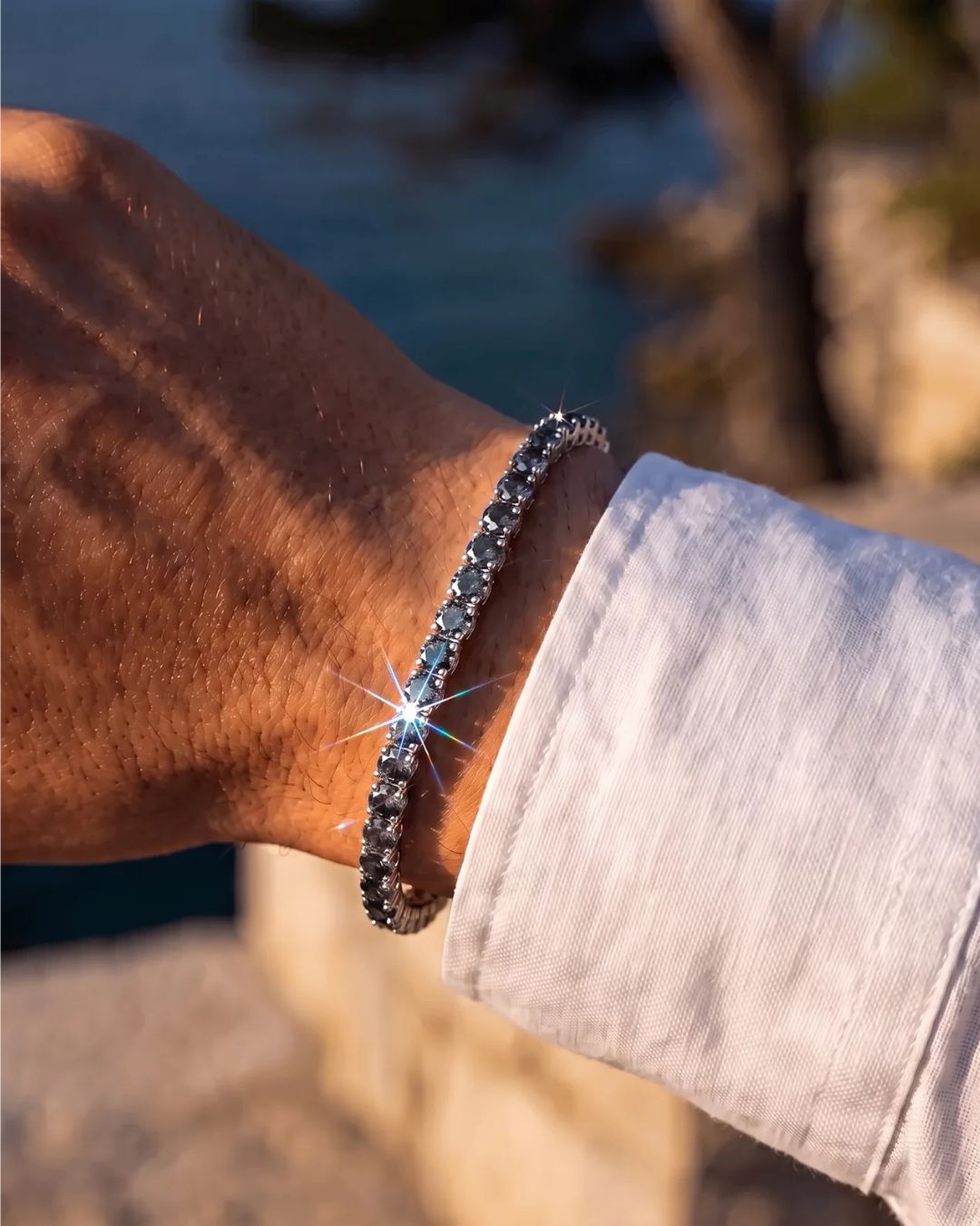 Cendre Éclat Bracelet | Grey Moissanite