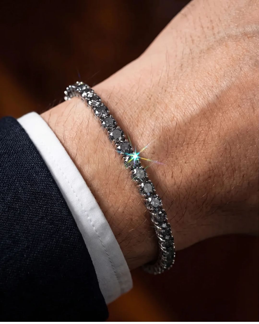 Cendre Éclat Bracelet | Grey Moissanite