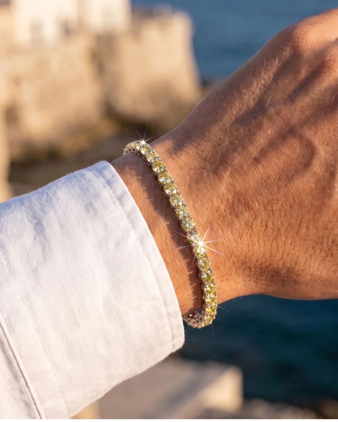 Champagne Éclat Bracelet | Champagne Moissanite