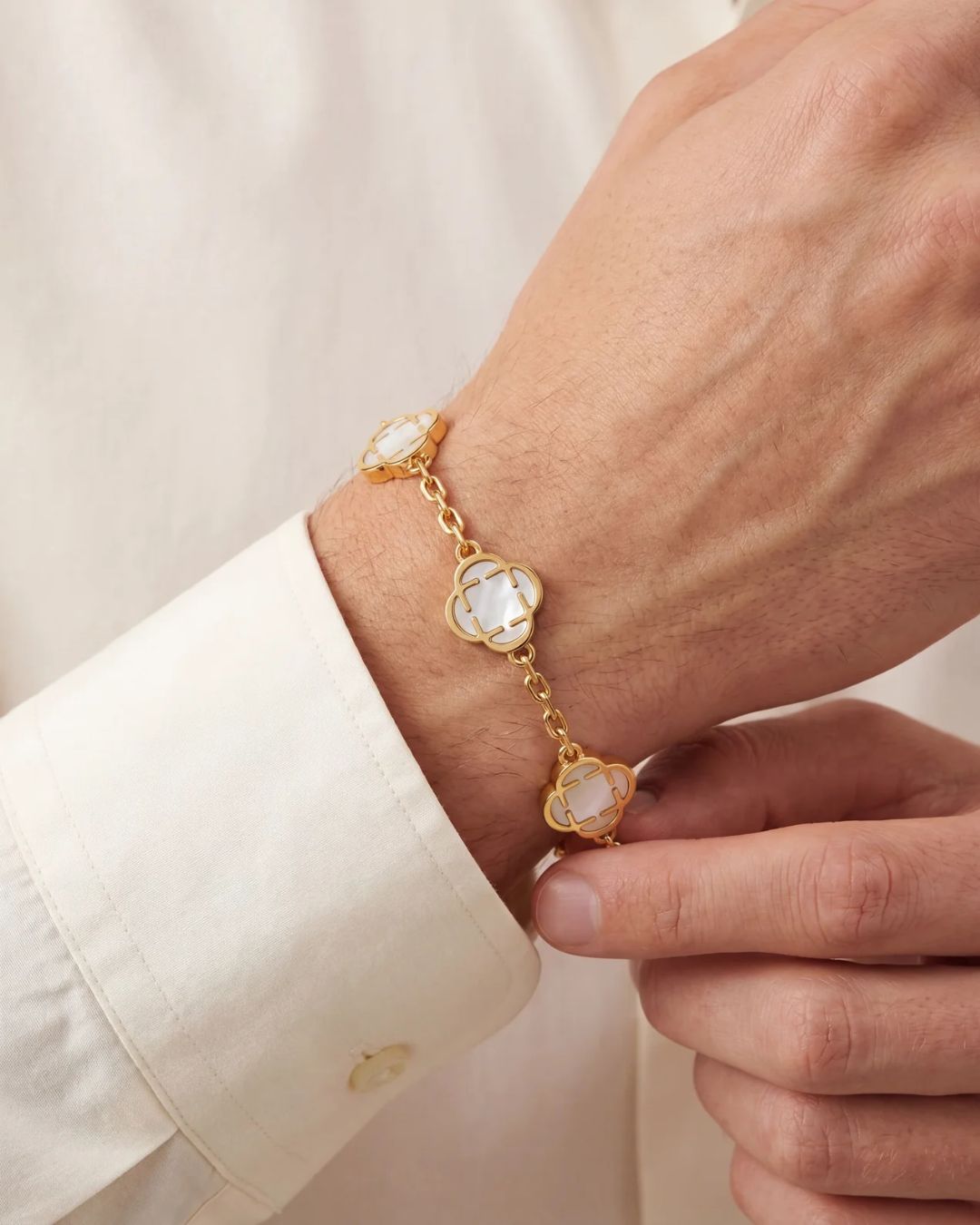 Charm Bracelet Nacre I Gold