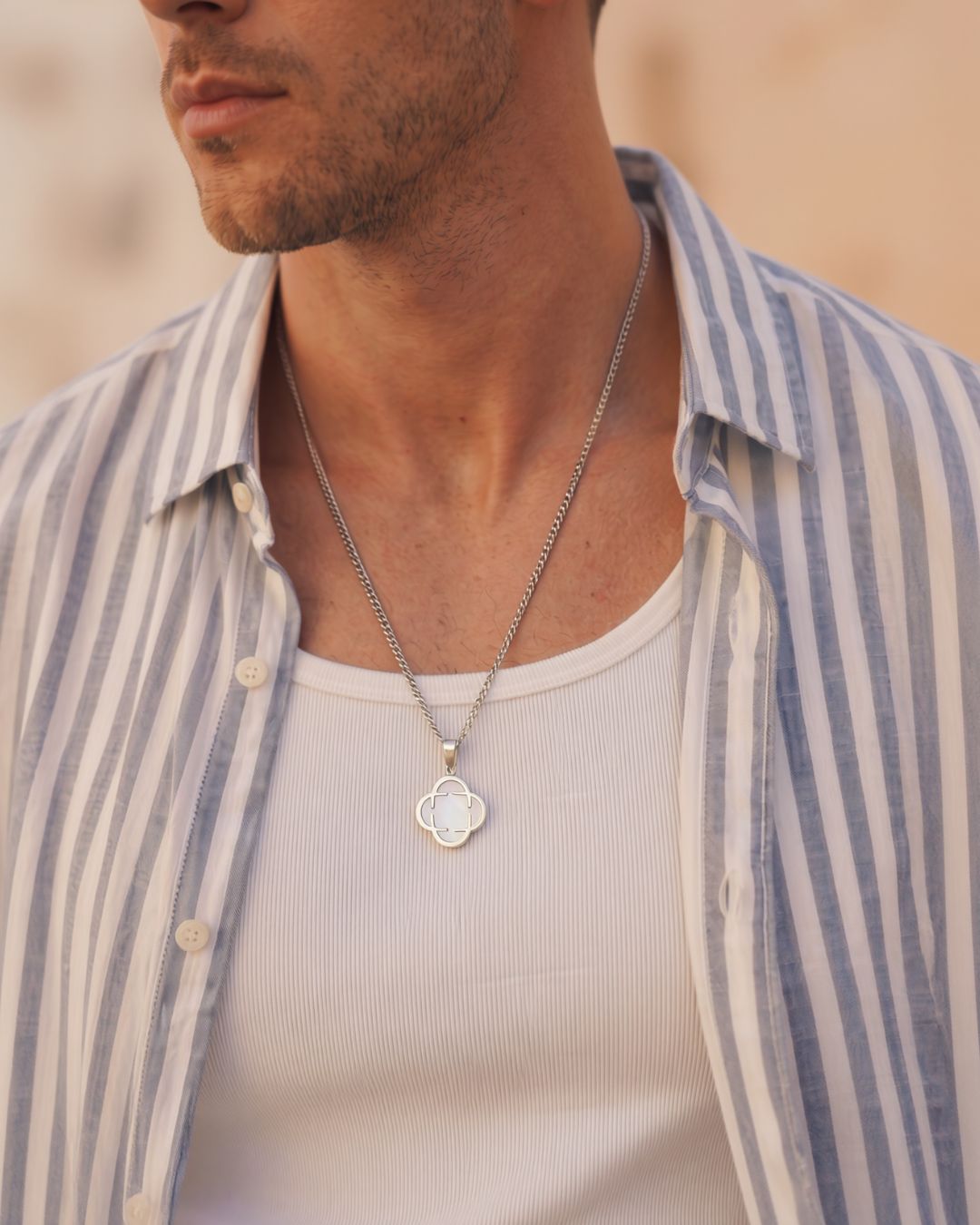 Charm Necklace | Nacre Silver