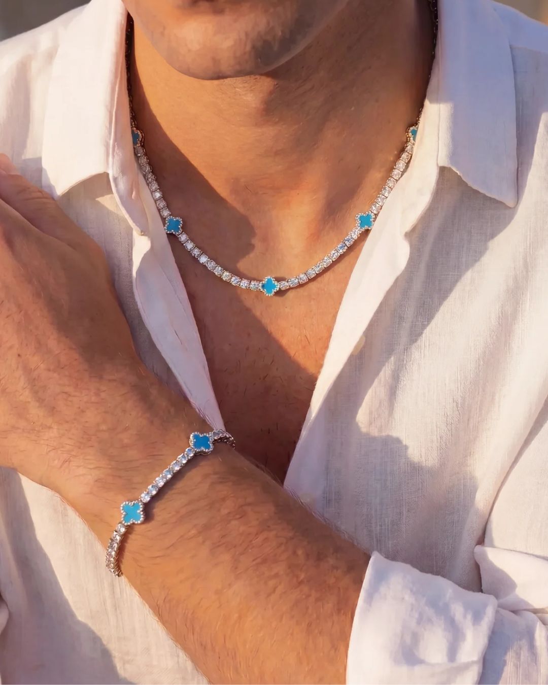 Clover Necklace | Azure Silver