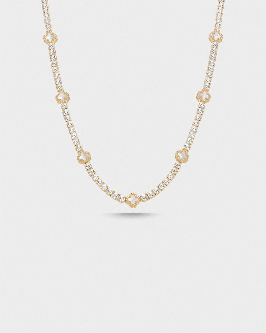 Clover Necklace | Nacre Gold
