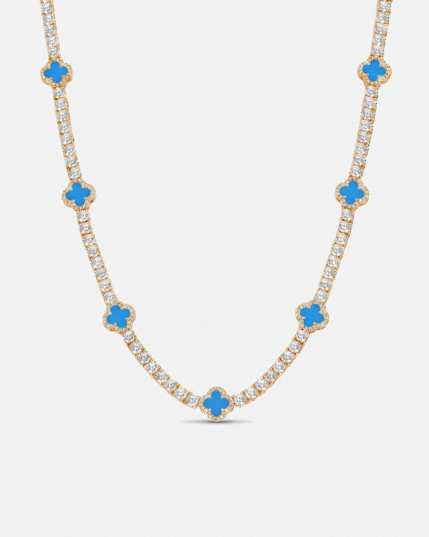 Clover Necklace | Azure Gold