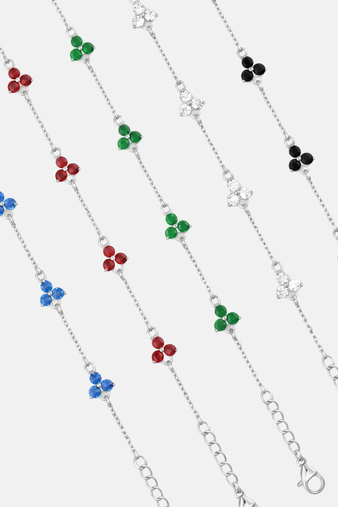 Clover Blue Zircon Bracelet | Stainless Steel