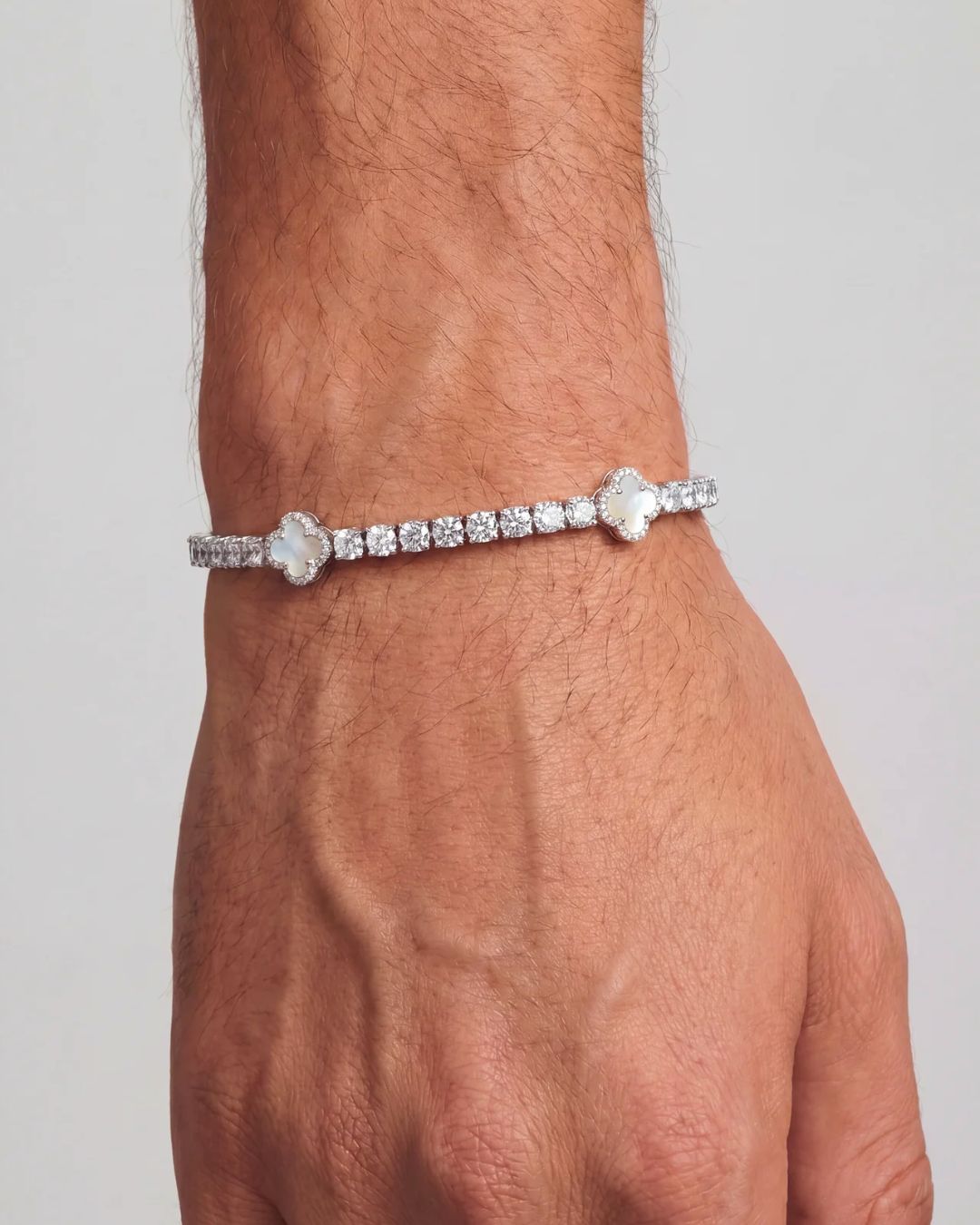 Clover Bracelet | Nacre Silver