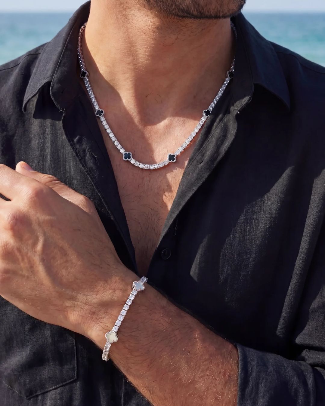 Clover Bracelet | Nacre Silver