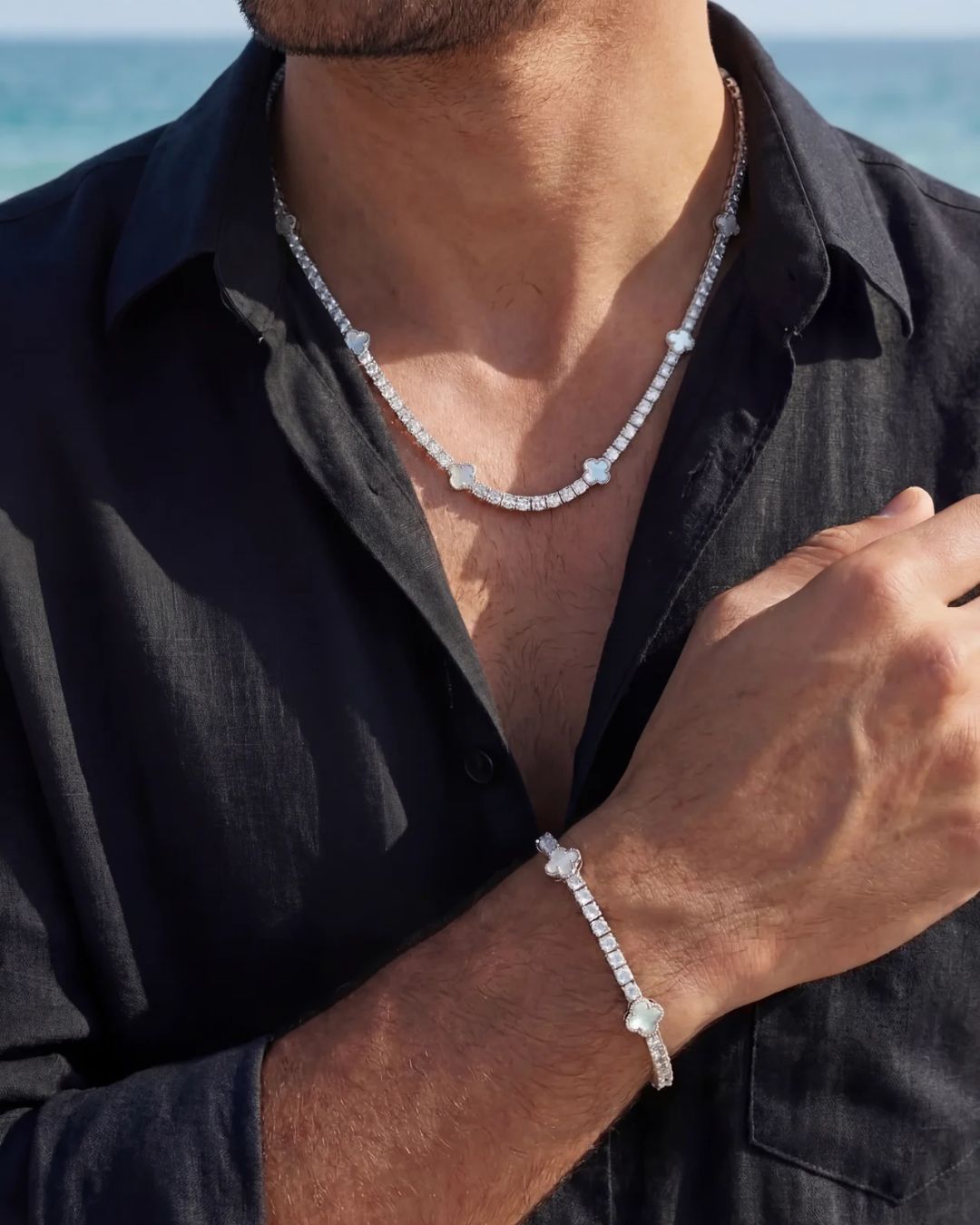 Clover Bracelet | Nacre Silver