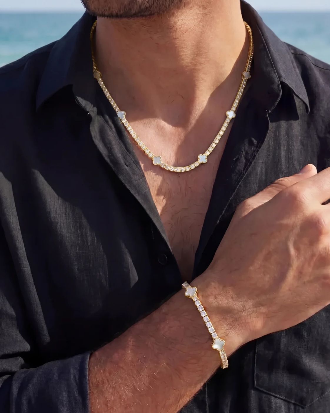 Clover Bracelet | Nacre Gold
