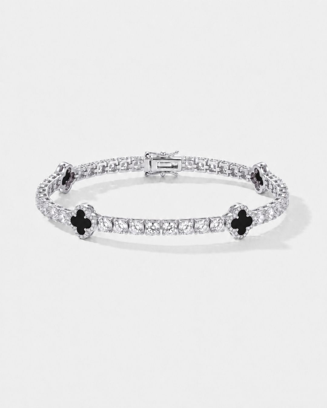 Clover Bracelet | Onyx Black Silver