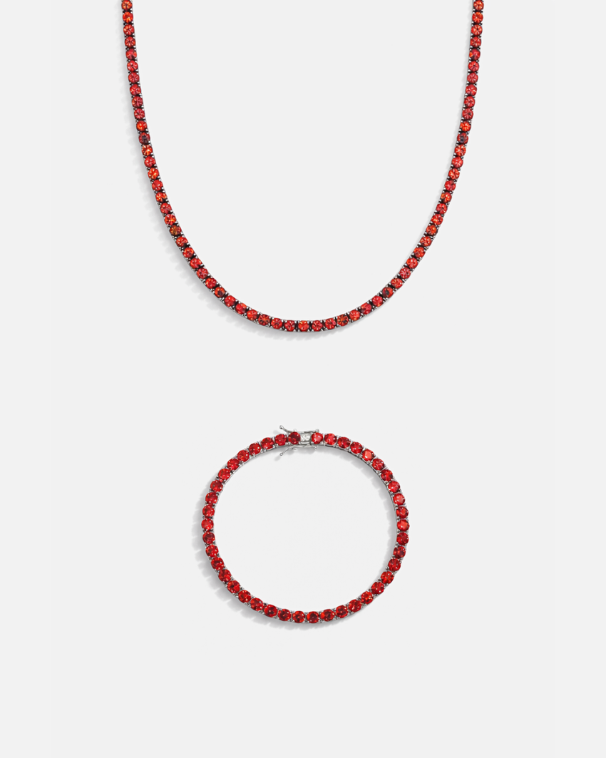 Tennis Set I Crimson Red