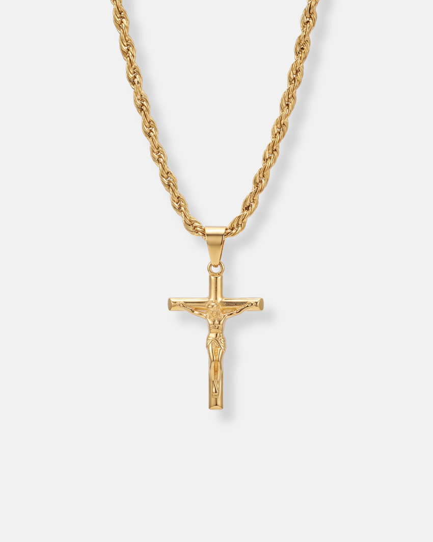 Crucifix Pendant Necklace I Gold