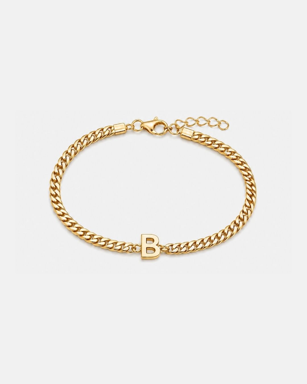 Cuban Bracelet Initial | Gold