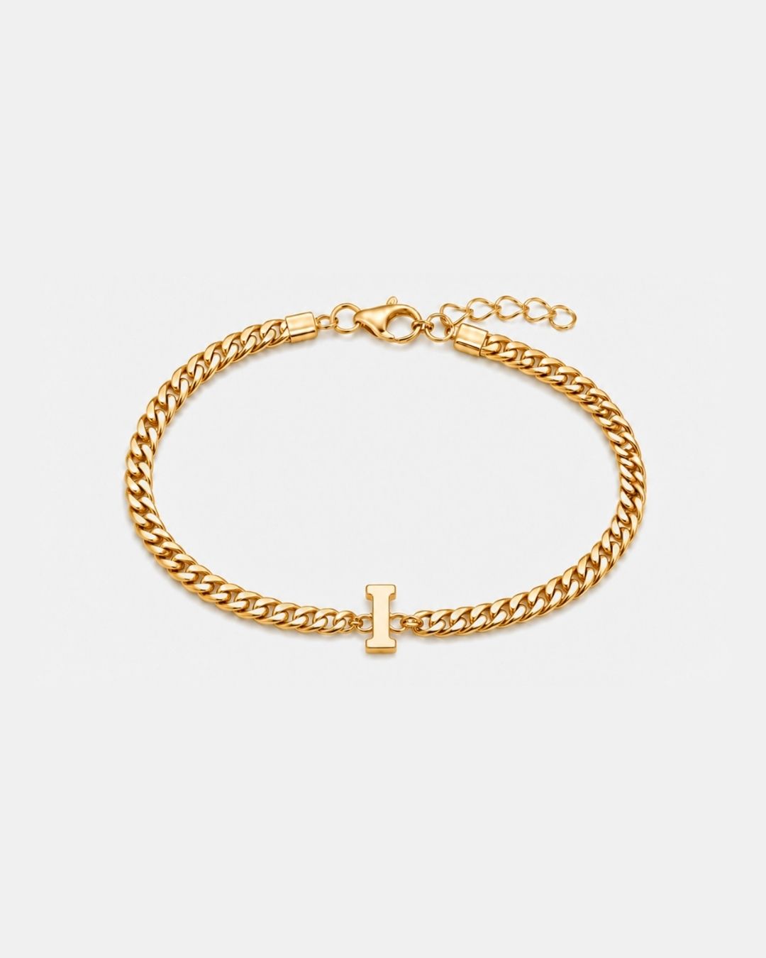 Cuban Bracelet Initial | Gold