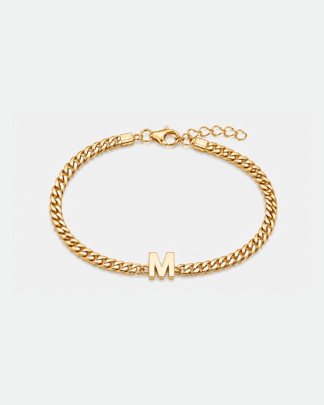 Cuban Bracelet Initial | Gold