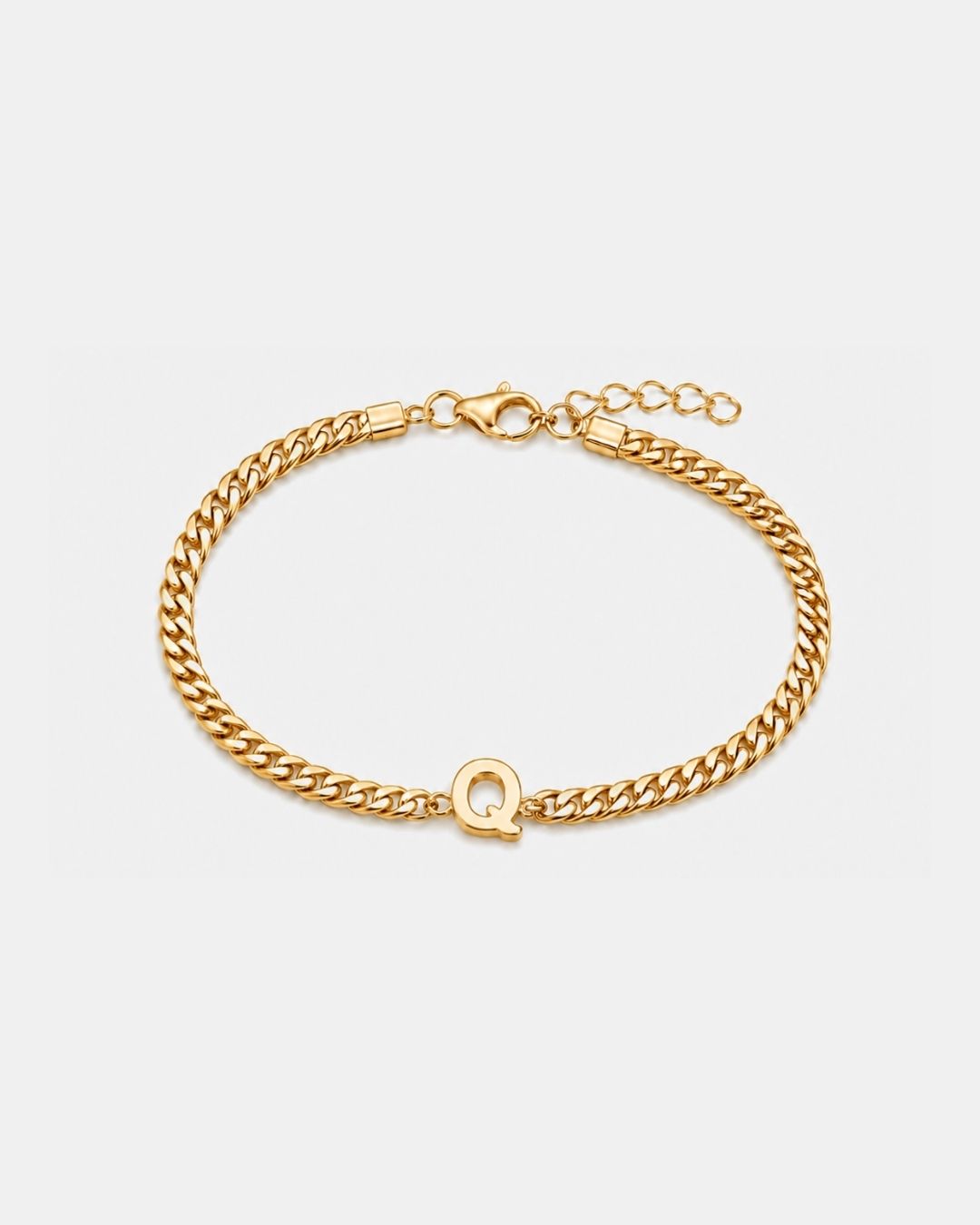 Cuban Bracelet Initial | Gold