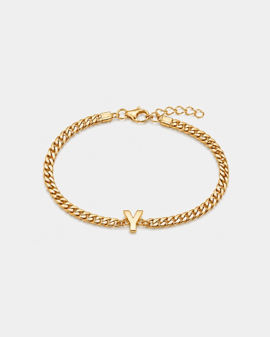 Cuban Bracelet Initial | Gold