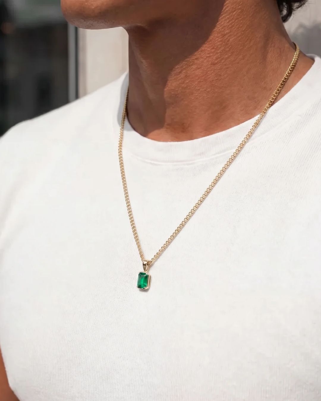 Emerald Pendant Necklace | 1 Carat 18K Gold