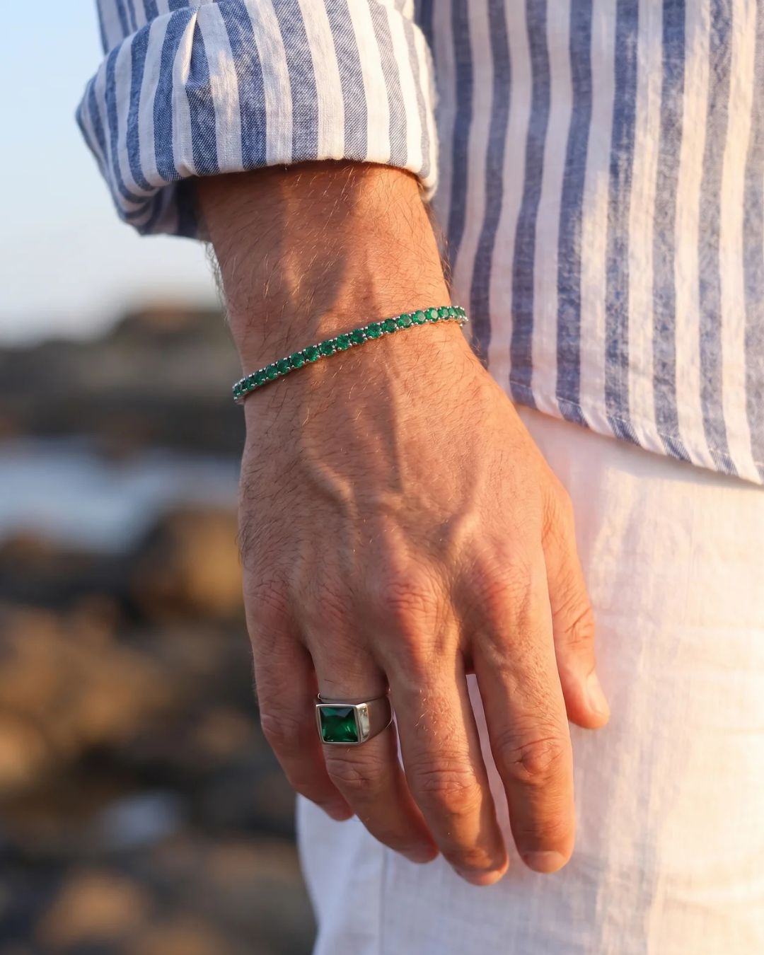 Emerald Ring | Titanium Steel