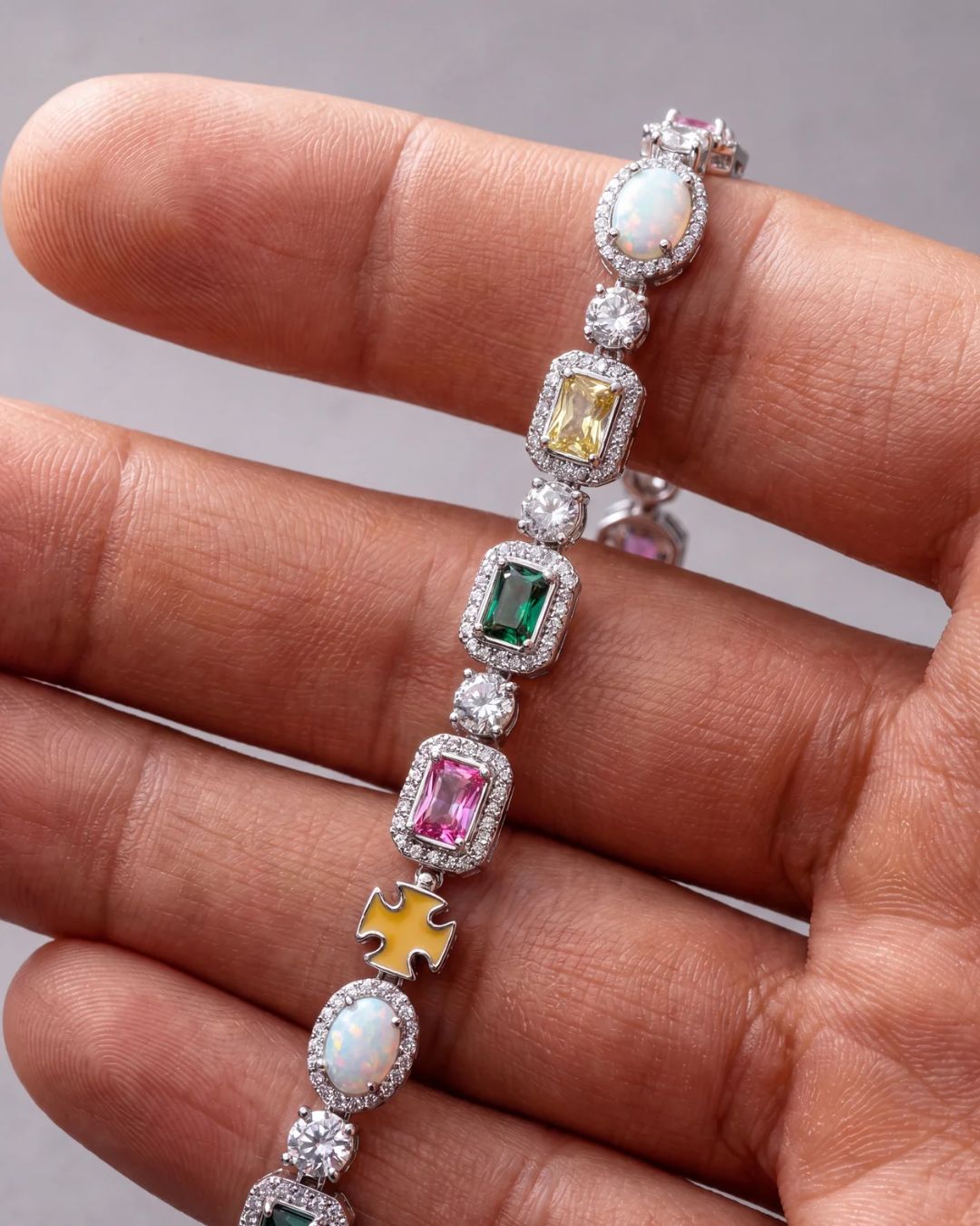 Gemstone Bracelet I Silver